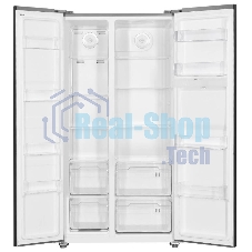 Холодильник Kraft KF-MS5701BI черный двухкамерный 372/198л морозилка сбоку, Side by Side