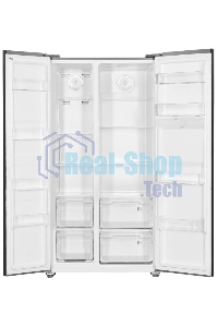 Холодильник Kraft KF-MS5701BI черный двухкамерный 372/198л морозилка сбоку, Side by Side