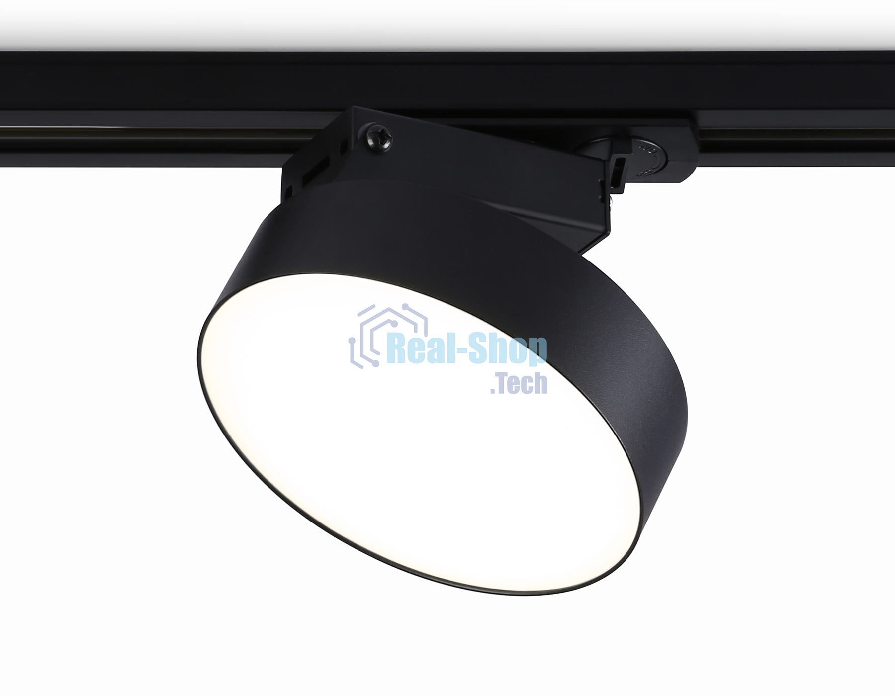 Трековый однофазный светодиодный светильник Ambrella light GL6842 BK черный LED 15W 4200K D115*80