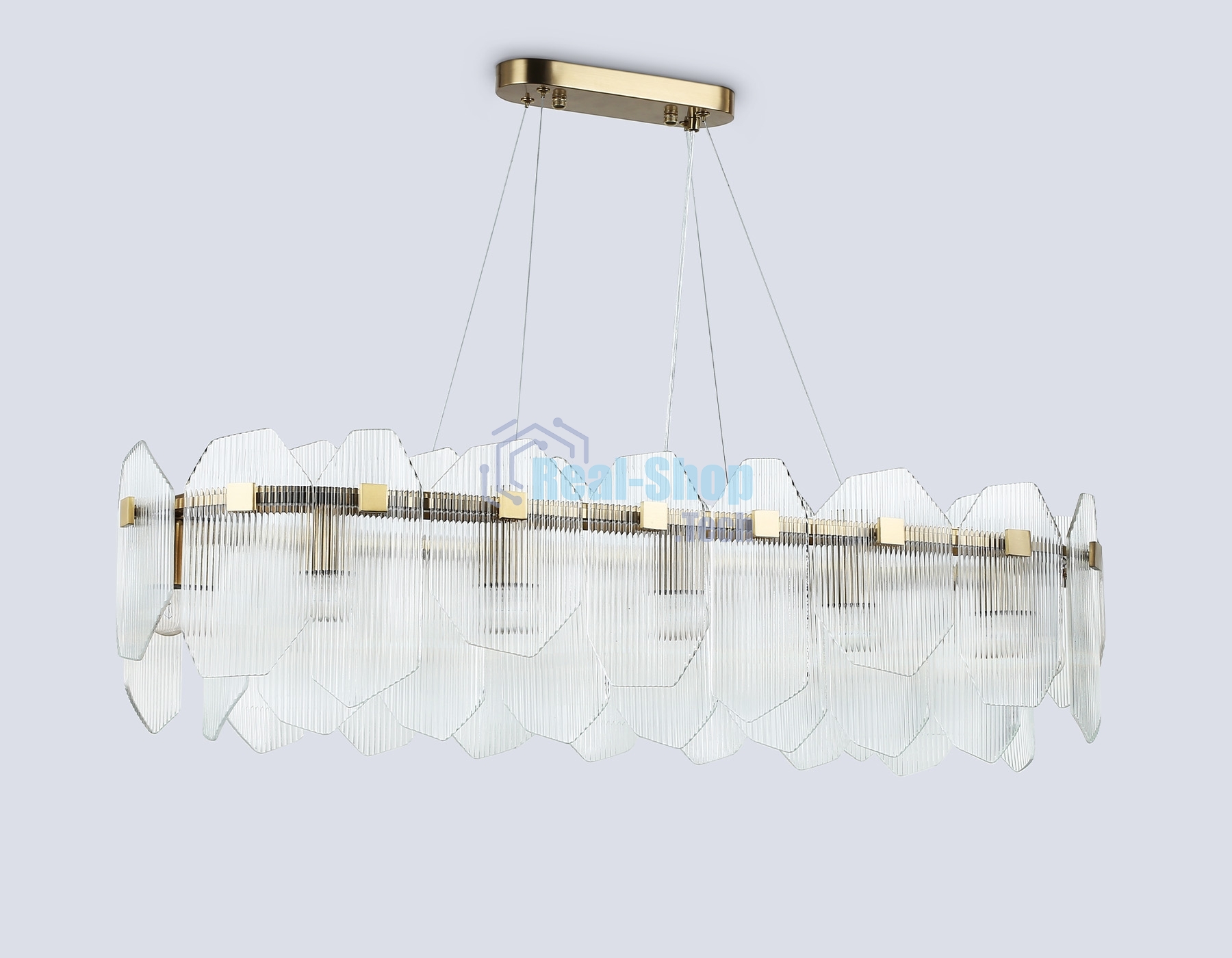 Светильник Ambrella light LH31255/12 BS/CL латунь/прозрачный E14*12 max 40W 1000*340*270