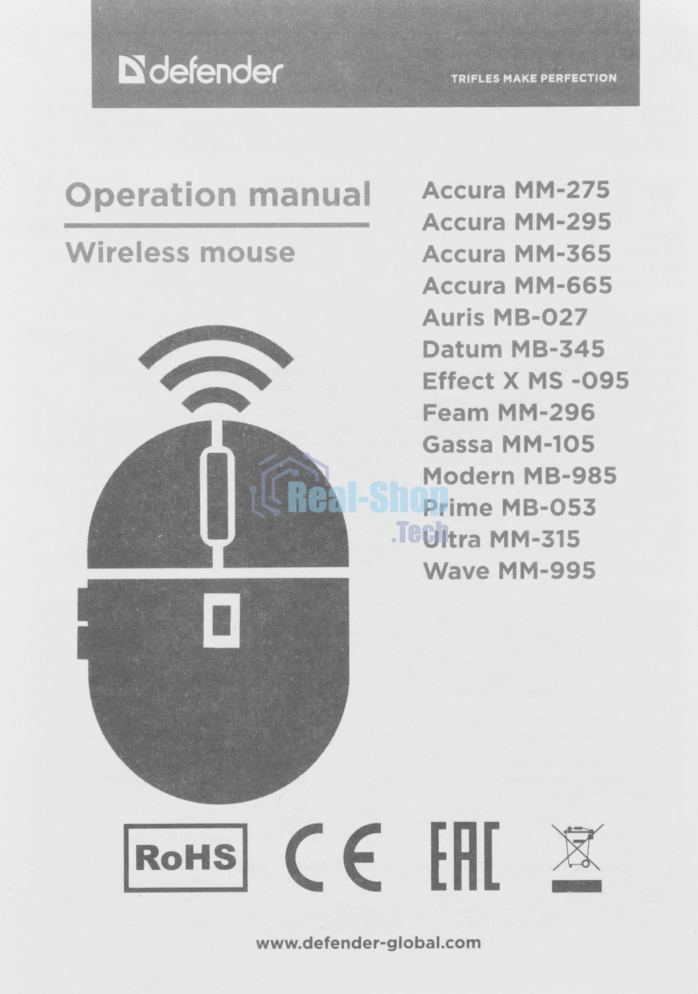 Мышь беспроводная Defender Accura MM-365 черный, 1600 dpi, радиоканал, USB, кнопки - 6