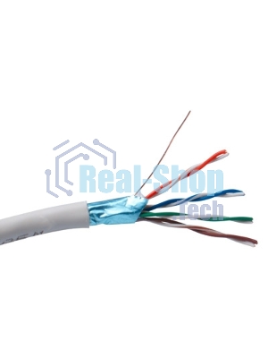 Кабель Exegate FTP 4 пары кат.5e Exegate медь, экран, 305м pullbox, серый