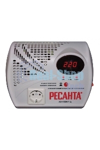 Стабилизатор напряжения Ресанта АСН- 500 Н/1-Ц 63/6/9 Стабилизатор 220В±8%, Габариты 260х200х110, Вес 2,6кг