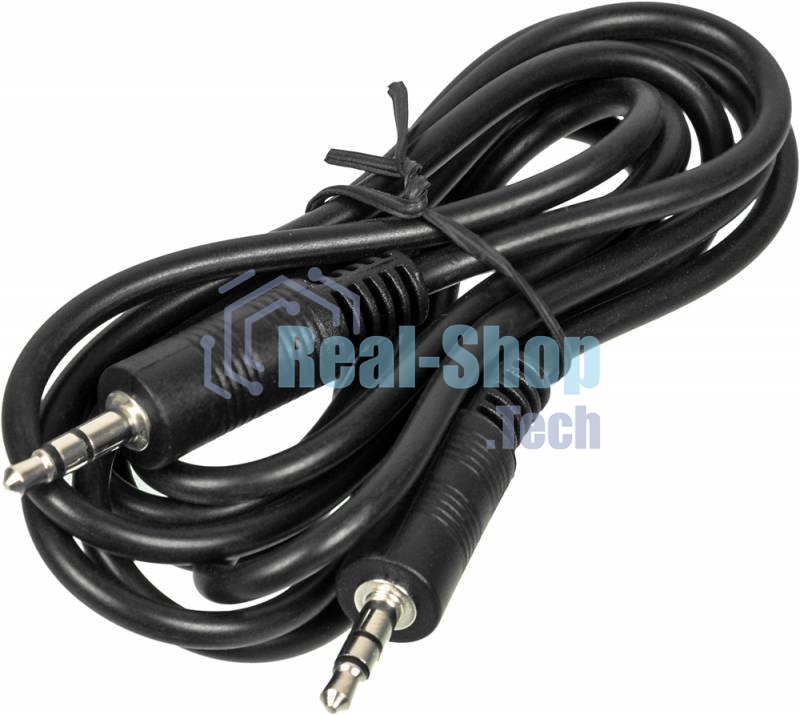 Кабель аудио 1.5м Jack/Jack 3.5мм Ningbo male/male, черный, JAAC002-1.5