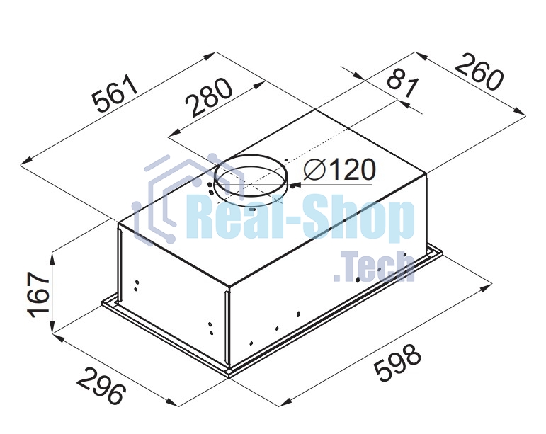 Вытяжка встраиваемая Maunfeld Crosby SINGL 60 нержавеющая сталь, 60 см, 850 куб. м/ч, 48 дБ