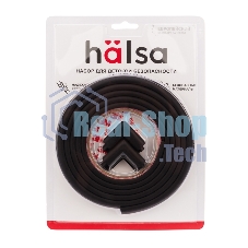 Набор: тонкая мягкая универсальная лента для крепления на острые края (NBR,14x4x2000 мм) + 4 мягкие насадки-протектора 