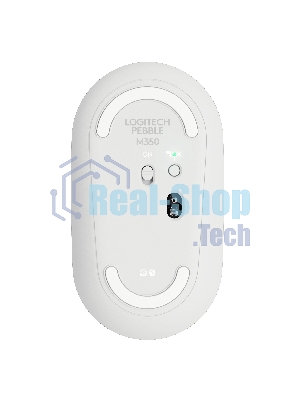 Мышь беспроводная Logitech Pebble M350 белый, 1000 dpi, радиоканал, Bluetooth, USB, кнопки - 3