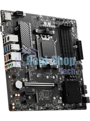 Материнская плата MSI PRO B650M-P, AM5, AMD B650, 4xDDR5, 4xSATA, 2xM.2, 1xPCI-E 4.0 x16, 2xPCI-E 4.0 x1, 1xHDMI, 1xDP, 1xVGA, 1x2.5Gb LAN, 2xUSB 3.2 Gen 1, 2xUSB 3.2 Gen 2, 3x3.5 мм, 7.1, Micro-ATX