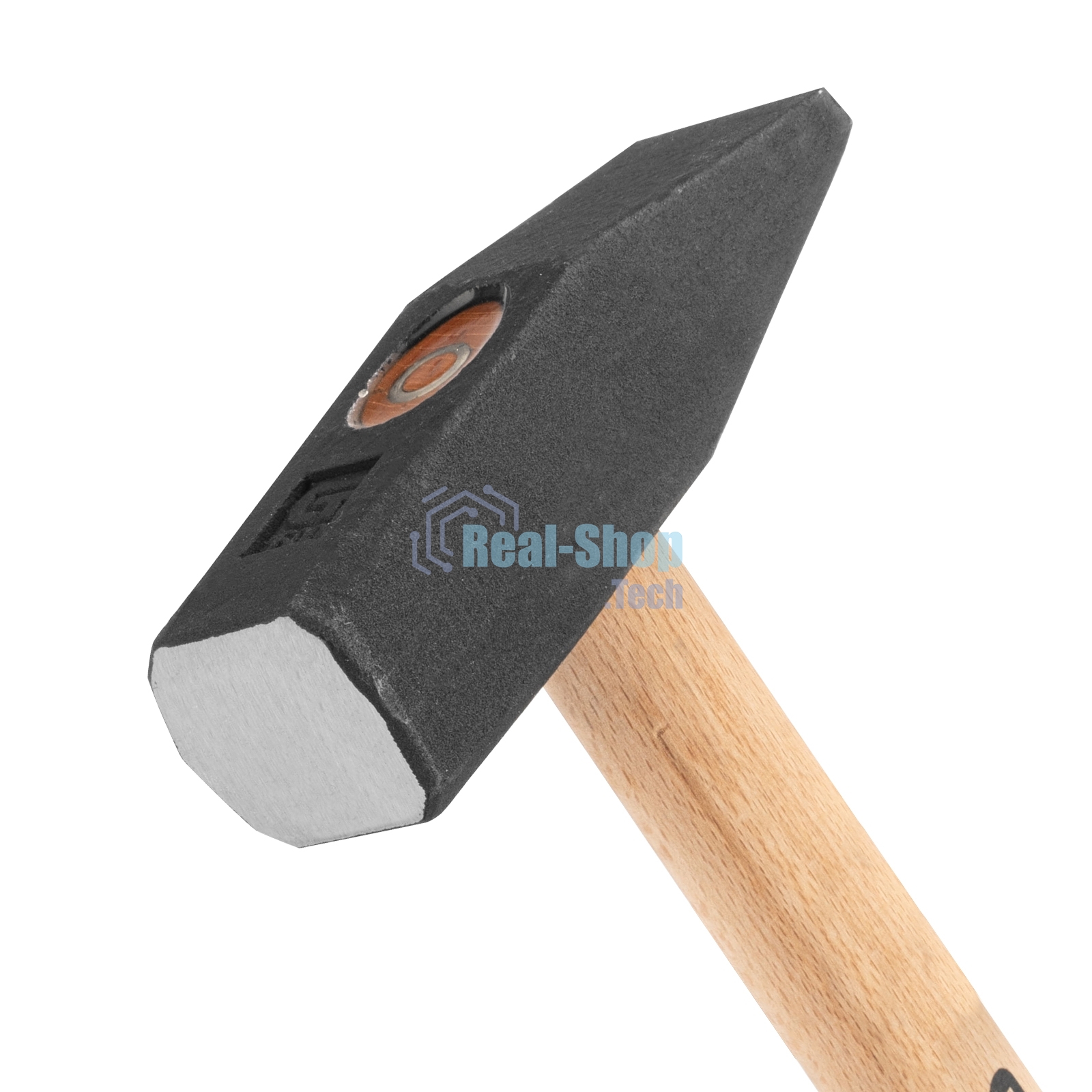 Молоток слесарный Сибртех 1500 г, квадратный боек, деревянная рукоятка