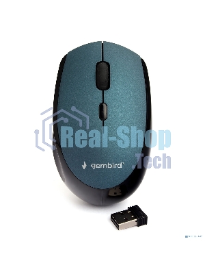 Мышь беспроводная Gembird MUSW-354-B синий, 1600 dpi, радиоканал, USB, кнопки - 4
