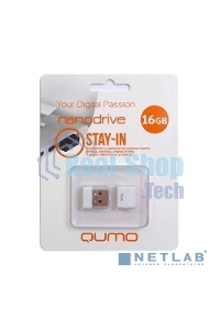 Флешка USB QUMO 16Gb, NANO QM16GUD-NANO-W белый