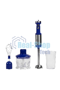 Блендер погружной Galaxy Line GL 2129, синий с серебристым, 900 Вт, 2 скорости и режим 