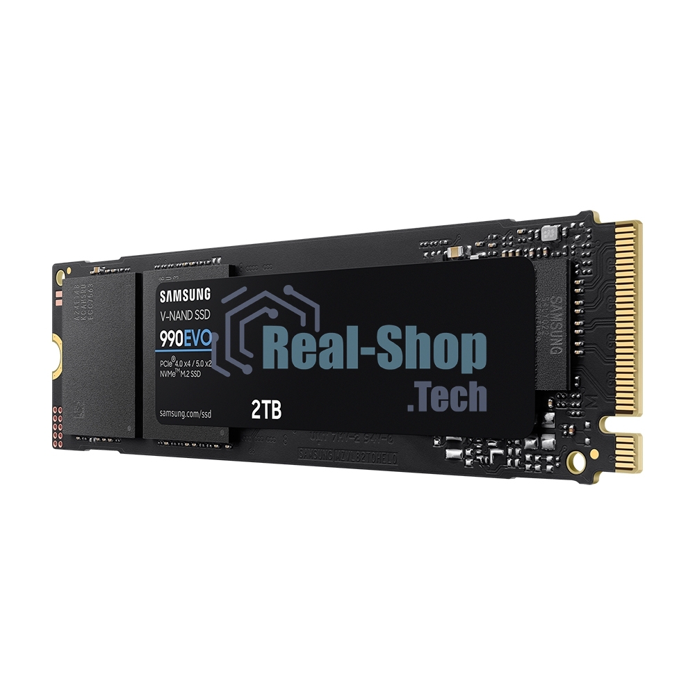 Накопитель SSD Samsung 990 EVO, 2000Gb, PCIe 4.0 x4, M.2 2280, NVMe, R/W 5000/4200