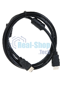 Кабель Telecom HDMI-19M --- HDMI-19M ver 2.0+3D/Ethernet,2 фильтра 2m TCG200F-2M