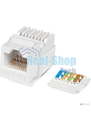 Модуль универсальный Cabeus, keystone, 1хRJ45(8P8C), Toolless, кат. 5е, неэкр., белый