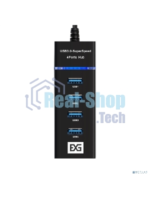 USB-концентратор 4-в-1 ExeGate DUB-331T (кабель-адаптер USB3.0 --> 3xUSB2.0, 1xUSB3.0, Plug&Play, черный)