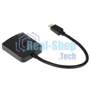 Адаптер Type-C на VGA, USB 3.0 + Type-С для MacBook, серебристый