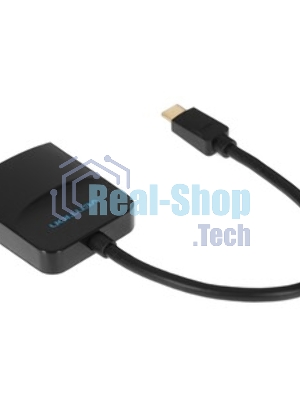 Адаптер Type-C на VGA, USB 3.0 + Type-С для MacBook, серебристый