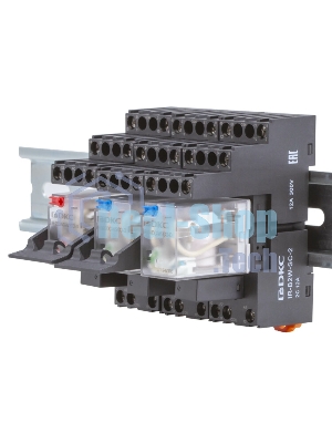 Колодка с винтовыми клеммами для реле на 4 группы: IR-24DC/220DC/230AC-4CO