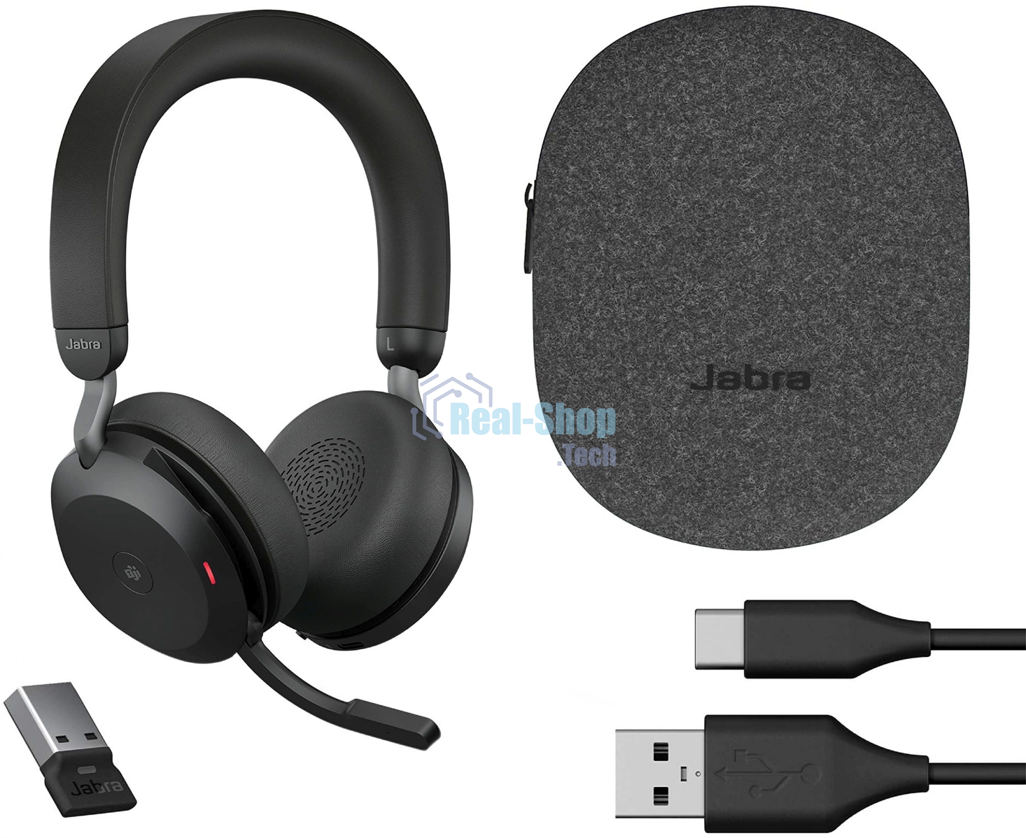 Гарнитура Jabra Evolve2 75 чёрный, беспроводная, Bluetooth, до 36 ч