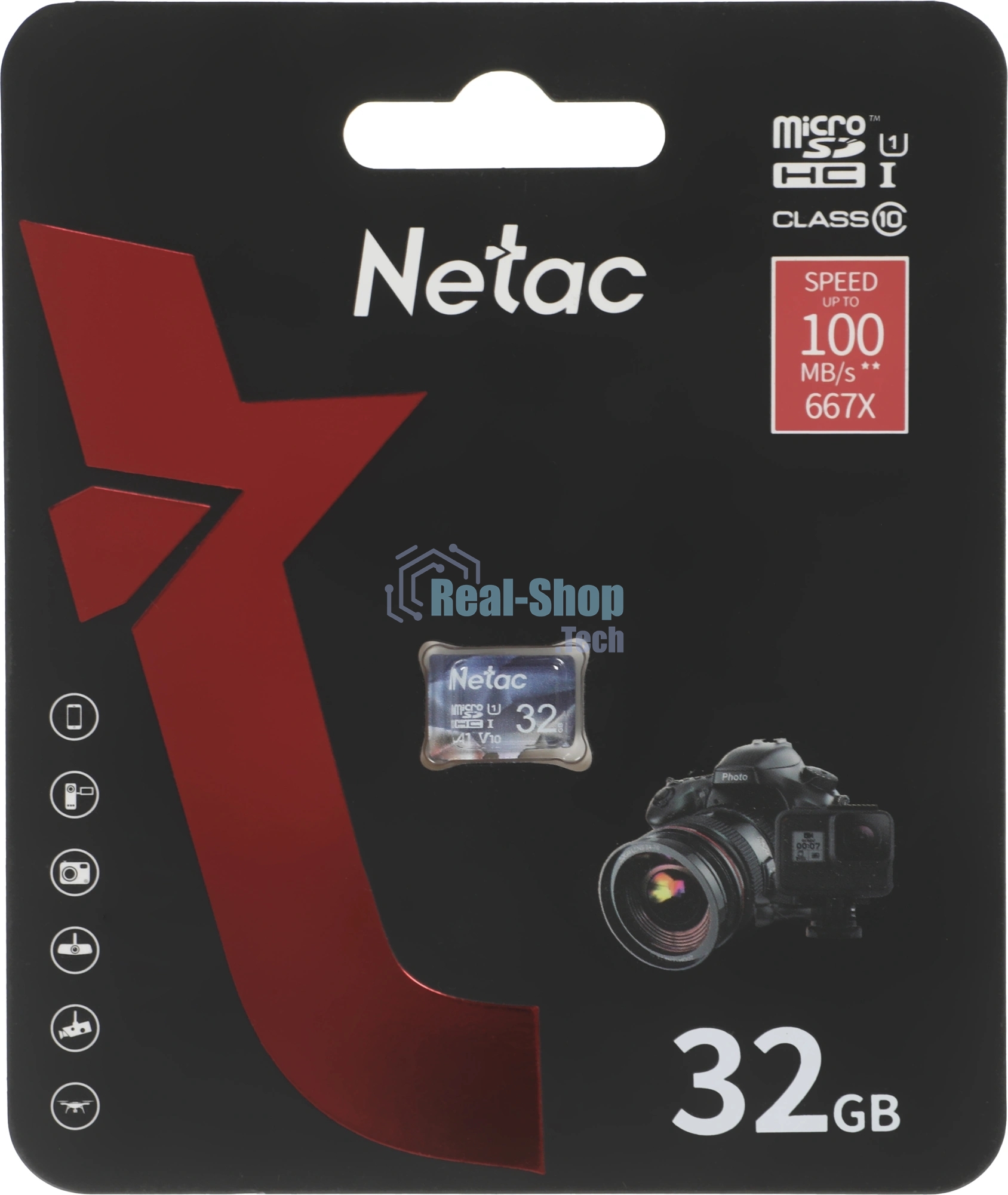 Флеш карта microSDHC 32Gb Netac P500 ULTRA NT02P500ULT-032G-S (без SD адаптера) 100Mb/s