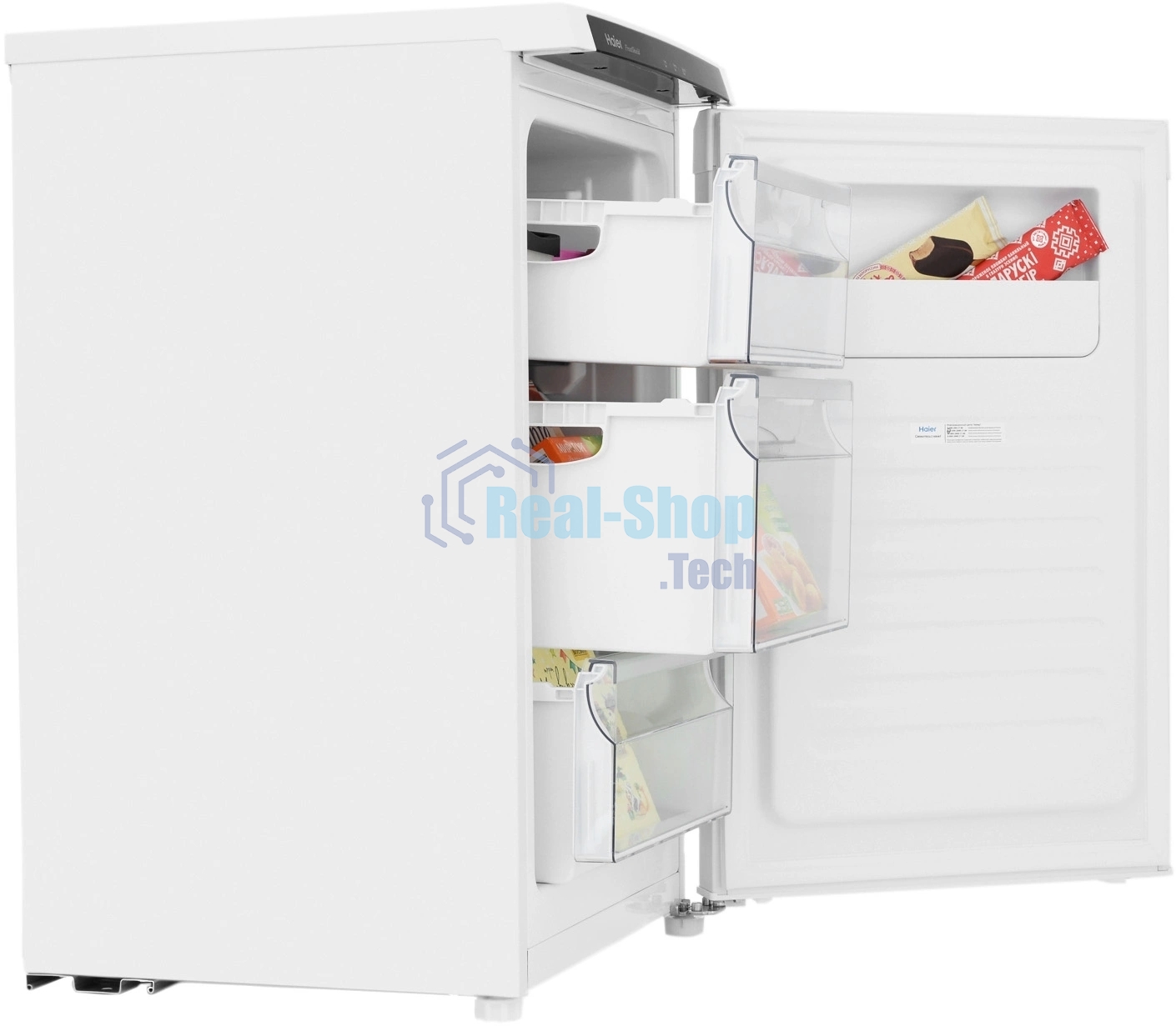 Морозильная камера Haier HF-82WAA белый, 82л, 3 ящика