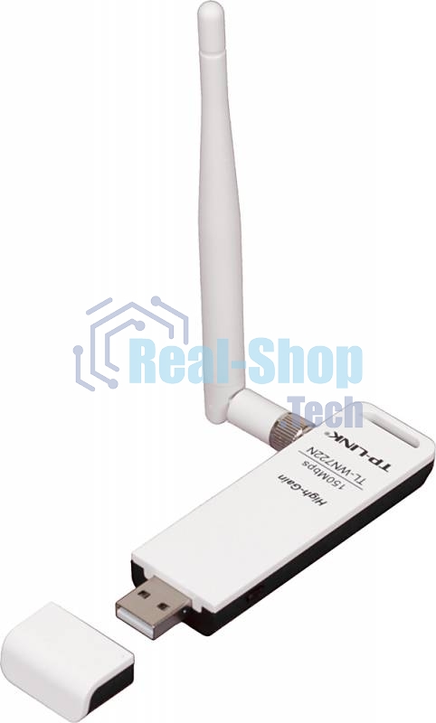 Адаптер TP-Link SOHO TL-WN722N 150Mbps High Gain Wireless N USB Adapter with Cradle, 1T1R, 2.4GHz, 802.11n/g/b, 1 detachable antenna