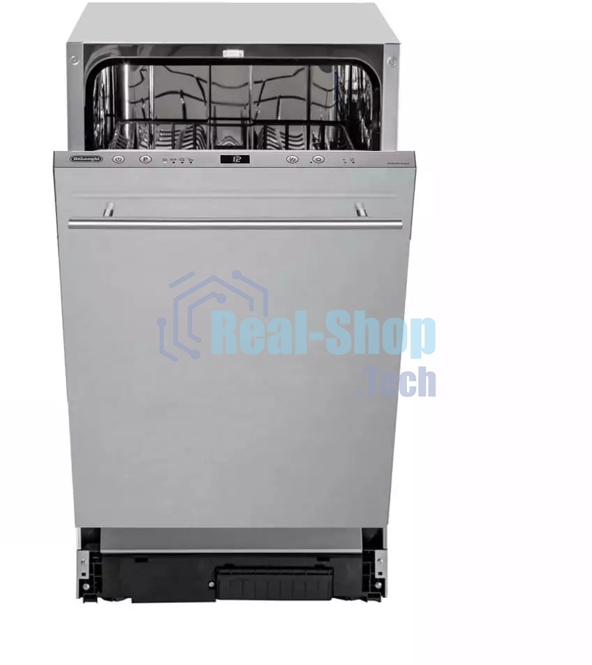 Встраиваемая посудомоечная машина DeLonghi DDW 06S Basilia, серебристый, 44.8 см, 9 компл., 49 дБ, класс A++