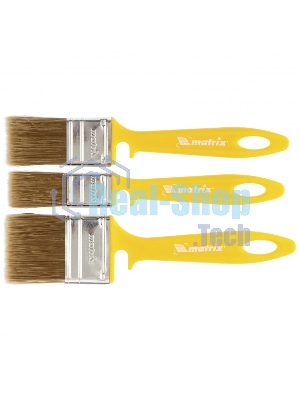 Набор кистей Matrix для лаков, 25 мм, 35 мм, 50 мм, искусственная щетина, пластиковая рукоятка