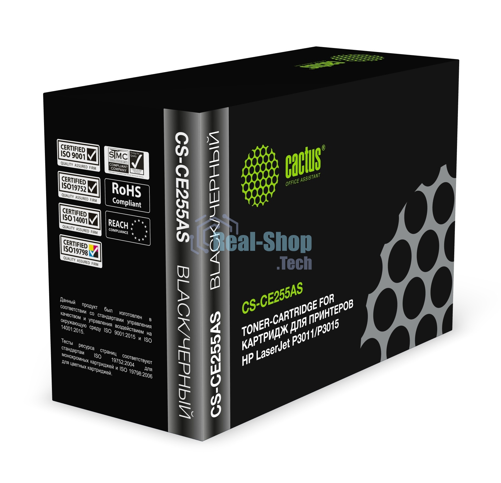 Картридж лазерный Cactus CS-CE255AS черный (6000 стр.) для HP LaserJet P3011/P3015