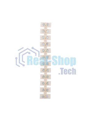 Клеммная колодка винтовая Rexant KВ-6 (2,5-6 мм²), ток 6 A, полиэтилен белый (ЗВИ), индивидуальная упаковка, 1 шт.