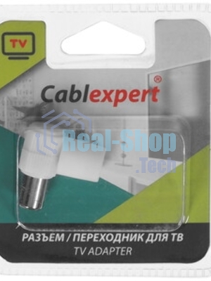 Разъем Cablexpert TVPL-9, TV (папа), 90 градусов, блистер