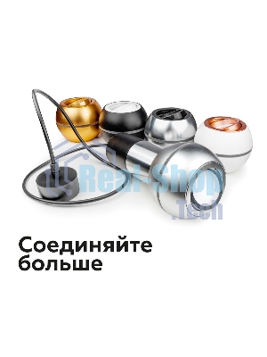 Коннектор декоративный для соединения корпуса светильника A2071 PBK черный полированный D70*H9mm Out1.5mm