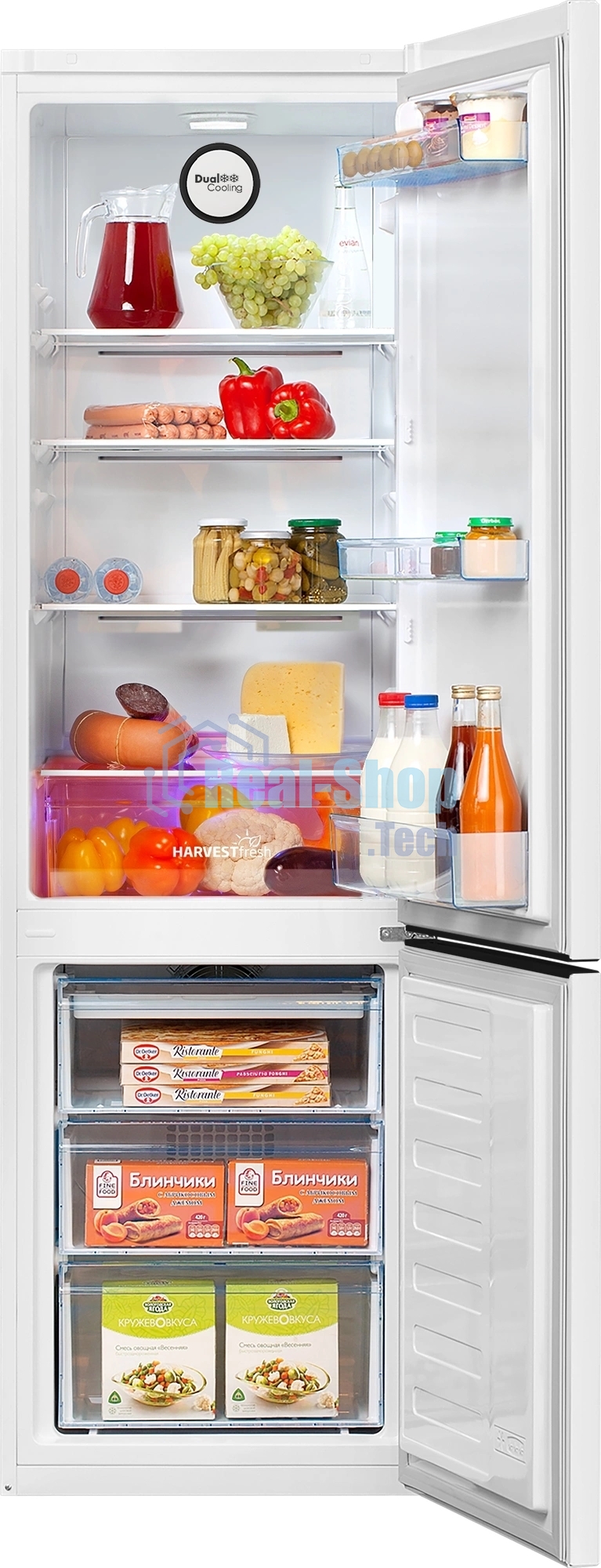 Холодильник Beko B3R0CNK312HW белый двухкамерный 200/76л морозилка снизу, No Frost