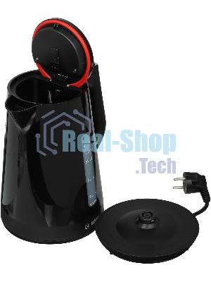 Чайник электрический Bosch TWK1M123 черный, 1.7 л, 2400 Вт, скрытый нагревательный элемент