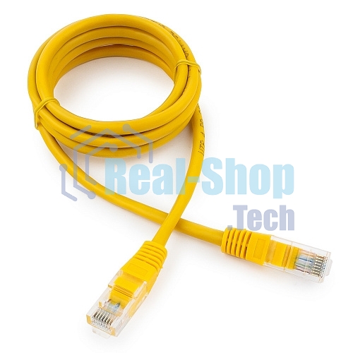 Патч-корд UTP Cablexpert cat.5e, 1.5м, литой, многожильный, желтый