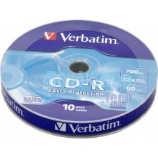 Диск CD-R Verbatim 700Mb 52x Cake Box (10шт) (43725)