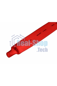 Трубка термоусадочная Rexant 20.0/10.0 1м красный