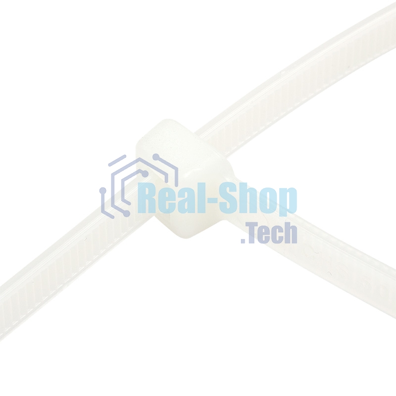 Хомут-стяжка кабельная нейлоновая Rexant 350 x4,8 мм, белая, упаковка 100 шт.