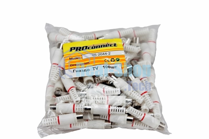 Разъем гнездо TV без пайки черный PROCONNECT