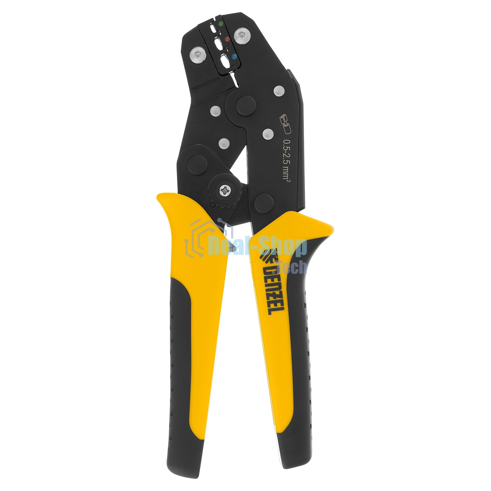 Клещи для обжима изолир. наконечников Denzel НКИ и НВИ, разъемов РПИ, гильз ГСИ, 0,5 - 2,5 мм2