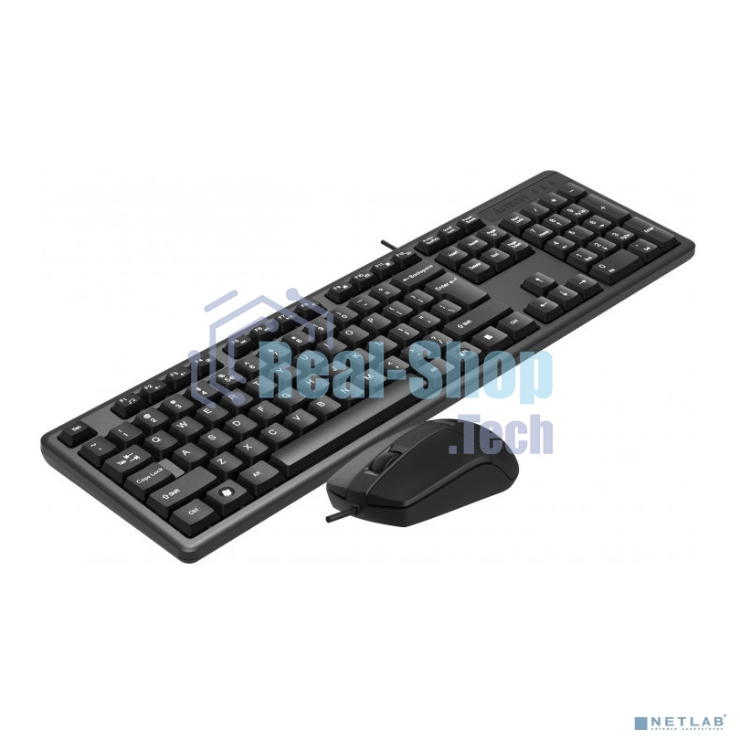 Комплект клавиатура + мышь A4Tech KK-3330S клав:черный мышь:черный USB