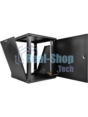 Шкаф телекоммуникационный настенный разборный ЦМО ЭКОНОМ 12U (600 x 520) дверь металл, черный (ШРН-Э-12.500.1-9005)