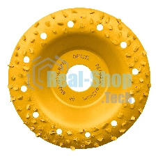 Чашка твердосплавная зачистная Denzel 72976 125 мм, наклонная, крупное зерно #8