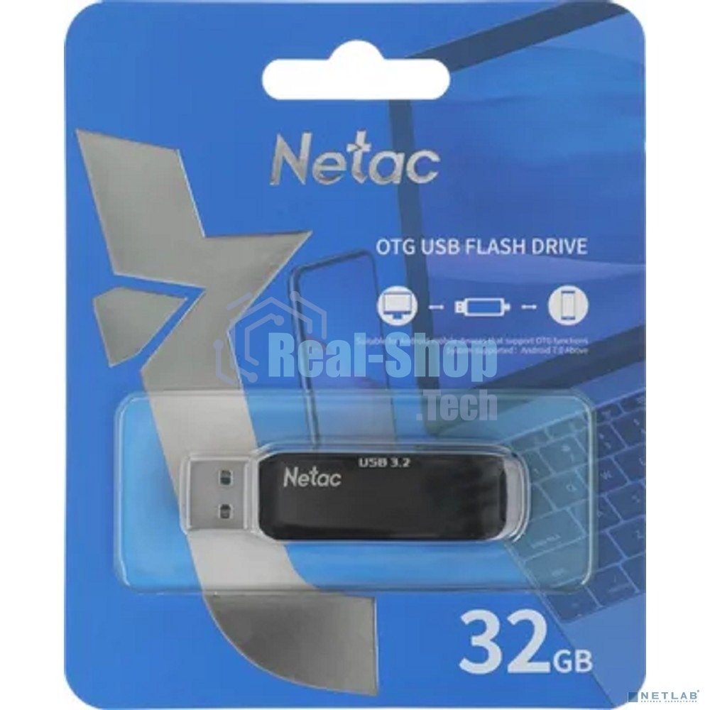 Флешка USB Netac US11 32Gb USB 3.0+TypeC Dual Flash
