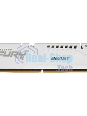 Оперативная память Kingston Fury Beast, DDR5, 32Gb (1x32GB), 6000MHz, CL36, DIMM, с радиатором, белый