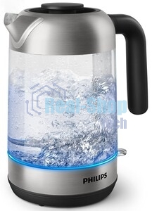 Чайник электрический Philips HD9339/80 1.7 л, 2200 Вт, прозрачный (корпус: стекло)