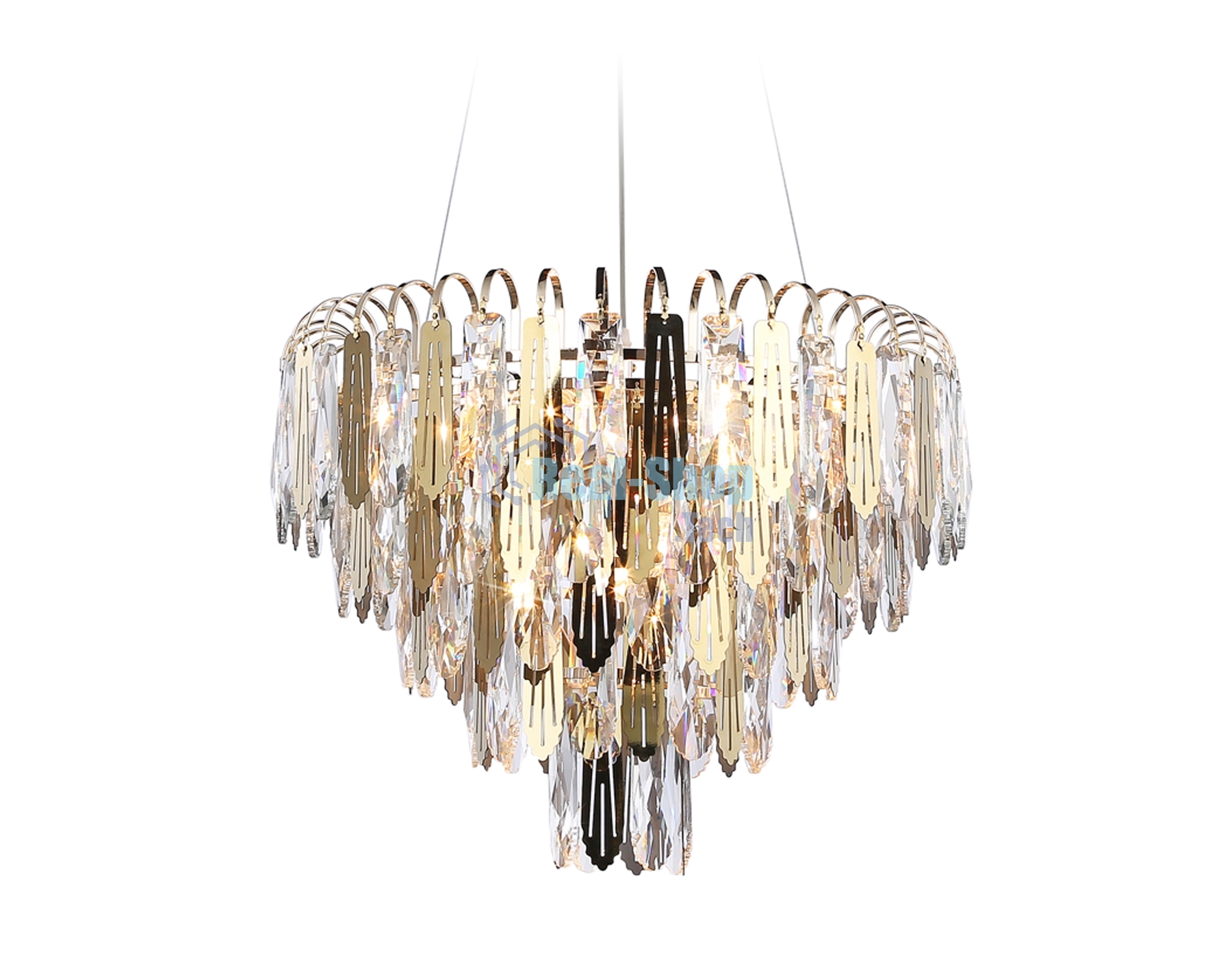 Светильник Ambrella light TR5256/8 SGD/CL золото/прозрачный E27*8 max 40W D500*350