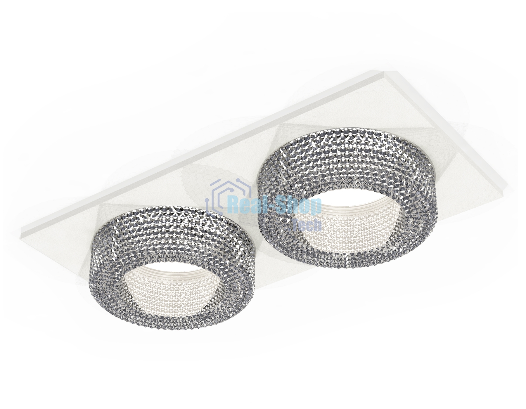 Комплект встраиваемого светильника Ambrella light XC7635020 SWH/CL белый песок/прозрачный MR16 GU5.3 (C7635, N7191)