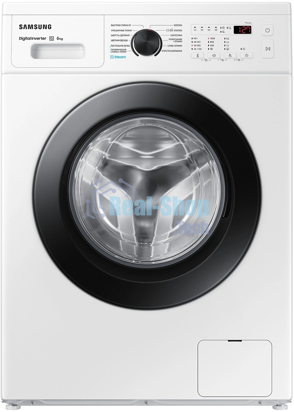 Стиральная машина Samsung WW60AG4S00CE/LD белая, загрузка фронтальная 6 кг, 1000 об/мин., класс: A